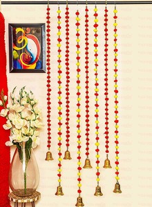 Guirlandes de Pompons Multicolores Design avec Cloche pour Mariage, Cérémonie, Diwali, Eid, Nouvel An, Décoration de Porte - Product Image 3