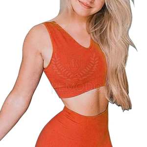 Vêtements de fitness haute élastique athlétique Ensemble de yoga et de gymnastique sans couture Collants ajustés Ensembles de yoga deux pièces pour femmes - Product Image 3