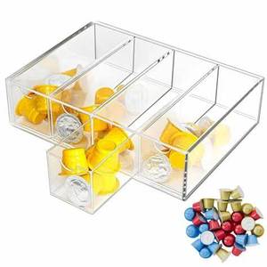 Elegante y Moderna Caja de Almacenamiento de Acrílico Transparente para Cápsulas de Café y Bolsitas de Té, Organizador Ecológico - Product Image 5