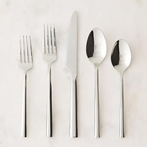 Ensemble de couverts de qualité miroir 5 pièces en acier inoxydable diamant écrasé de luxe en acier inoxydable de haute qualité - Product Image 1