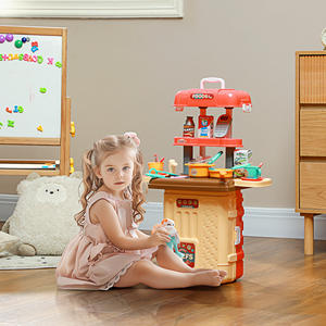 AIYAPLAY Juego de 36 Piezas 3 en 1 para Niños con Mesa Cubiertos, Mesa de Comedor y Carrito, PP y ABS, 48x26X64 cm - Product Image 2