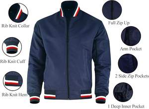 Wholesale Latest OEM Custom <b>Men's</b> Plus Size <b>Baseball</b> <b>Jacket</b> Long Style Varsity High Quality Embroidery Leather <b>for</b> Winter - Product Image 3