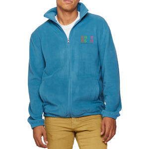 100% Polyester Exclusive Full Zip up <b>Stand</b> Collar Men's Polar Fleece Jackets From Bangladeshi Manufacturer With Customized Logo - Product Image 1