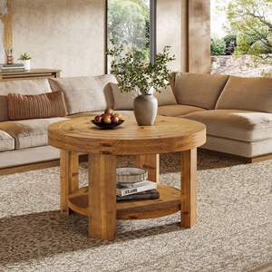 Mesa de Centro de Madera para Salas de Estar Familiares que Ofrece un Espacio de Superficie Confiable y Soporte de Madera Sólida - Product Image 6