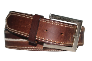 Proveedor al por mayor de cinturón de perfil de cuero de vaca informal original con características de personalización aleación para costura de hebilla - Product Image 3