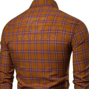 Camisa de Franela con Bolsillo de Parche con Logotipo Personalizado, Dobladillo Curvo, Informal, Transpirable, 100% Algodón, para Hombre, Otoño, Secado Rápido, Ecológica - Product Image 3