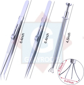 Diamond Tweezers Jewelers Holder <b>Pick</b> <b>up</b> <b>Tool</b> Stainless Steel Tweezers Diamond Claw Tweezers - Product Image 2