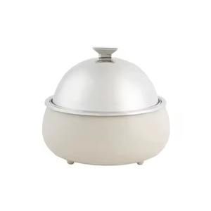 Calentadores de comida de olla caliente de cazuela moderna de calidad superior en oro plateado con soporte de acero inoxidable cortado con láser Servidor de buffet duradero - Product Image 4