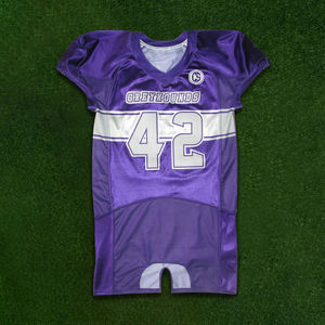 Jersey de fútbol de poliéster transpirable con bordado de sarga de aparejos, fabricante líder de ropa de fútbol americano de Pakistán - Product Image 2