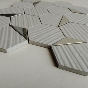 กระเบื้องโมเสคเซรามิก PVD หกเหลี่ยม73มม. เคลือบเงาสำหรับผนังภายในวิลล่าโรงแรมห้องครัวห้องน้ำห้องนั่งเล่น - Product Image 2