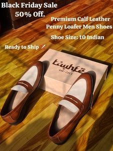 Oferta de vacaciones de Navidad 50% de descuento Premium Becerro Leather Penny Loafer Shoe Disponible en stock Calidad de exportación Listo para enviar descuento - Product Image 3