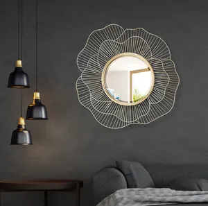 Hecho a mano Moderno marco de Metal decorativo espejo de pared diseño artístico hogar sala de estar muebles precio razonable - Product Image 6