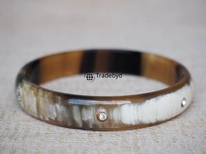 Pulseras de Cuerno Natural Hechas a Mano, Conjunto de Pulseras de Moda Boho de Lujo, Joyería Artesanal Premium con Engaste de Bisel, Unisex, Tradebyd - Product Image 6