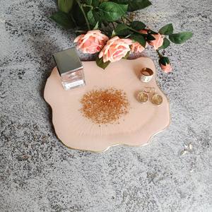 Handmade Resin Pink Tray with Unique Shape Home <b>Decor</b> Vanity Tray and Danish <b>Pastel</b> <b>Decor</b> Gift for Mom's <b>Birthday</b> - Product Image 4