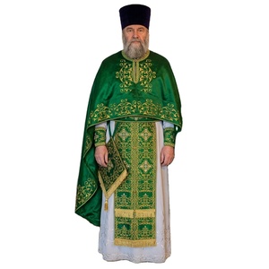 Conjunto de Vestimenta Sacerdotal Ortodoxa de Lujo en Seda Verde con Detalles en Oro, Tendencia 2026, para Exportación Global en Ceremonias - Product Image 2