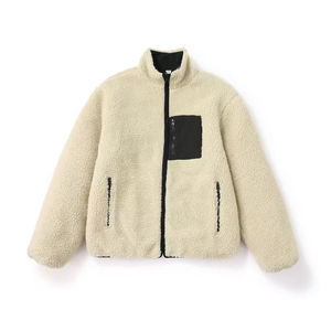 Veste en polaire sherpa unisexe sur mesure pour hommes et femmes, de haute qualité, avec poche plaquée personnalisée, fermeture éclair, manteau d'hiver pour femmes - Product Image 1