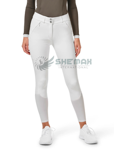 Culotte d'équitation pour femme matériau léger et durable respirant avec ceinture élastique pour un confort de conduite toute la journée - Product Image 5