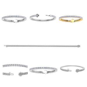 สร้อยข้อมือเทนนิสประดับเพชรสำหรับผู้หญิง4.8อินเทรนด์กับกำไลทอง18K สีล้วนแบบคลาสสิก
เครื่องประดับคุณภาพสูง
 - Product Image 5