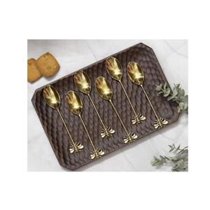 Cuillère à Dessert en laiton de vente chaude avec poignée de Cactus pour la maison cuillère à dîner de bonne qualité avec laque de sécurité alimentaire taille personnalisée - Product Image 3