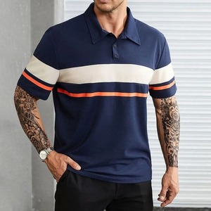 Maillot d'affaires de luxe d'été pour hommes Sweat Wear 3XL Large T-Shirts Couture Manches courtes Col rabattu pour Polo Shirt - Product Image 6