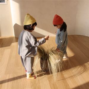 Conjunto de Dos Piezas con Capucha para Adultos, Invierno, Color Sólido, Manga Larga, Top y Pantalones, Algodón Suave, Ropa Casual Unisex - Product Image 4