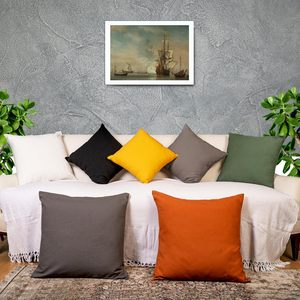 Dựa + Tùy Chỉnh Màu Đen Mùa Thu Thu Thu Hoạch Vuông Gối Giá Rẻ Ấn Độ Bông Dây Kéo Bìa Đệm Trang Trí Nội Thất Trường Hợp Bán Buôn Sản Phẩm - Product Image 6