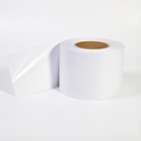 Rouleaux d'étiquettes adhésives thermiques directes sans support, écologiques, sans papier de support, rouleau de papier thermique continu et collant