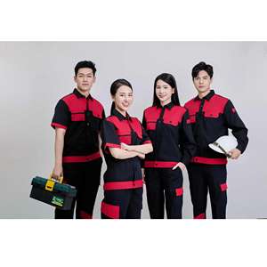 Ensemble de vêtements de travail vietnamien neuf pour femmes, noir et rouge, respirant, confortable, à manches courtes, haute visibilité, durable, de la marque FMF - Product Image 6