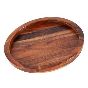 Wooden <b>Round</b> <b>Trays</b> Crafted For Elegant Food Presentation During Family Gatherings Parties And Special Occasions - Product Image 1