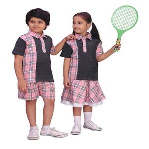 Custom <b>Unisex</b> Sports Uniform Set School Check Shirts with Shorts and <b>Skirt</b> Designed with Picture - Product Image 1