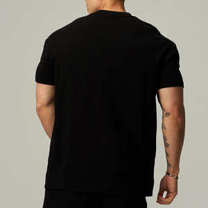 Solid 210g <b>Plain</b> Cotton Blank T-Shirt Custom Logo Printed Embroidered OEM Wholesale Bulk Unisex Breathable - Product Image 6