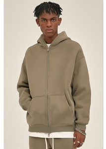 Sudadera con capucha unisex de forro polar 100% algodón de 280 g, con cremallera, tipo cárdigan de doble cremallera, ajuste regular, para invierno, venta al por mayor, personalizada - Product Image 3