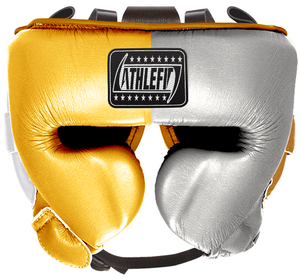 Casco de Kickboxing de cuero de cara completa con estampado personalizado de alta calidad con equipo de boxeo juvenil Chin Guard - Product Image 4