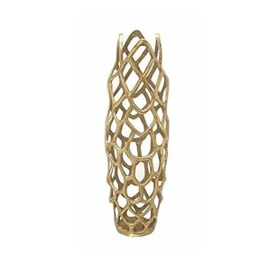 top trending Handmade Aluminum Gold Color <b>Vases</b> Greatest Quality Different Sizes Artificial Flower Pots At Good Price IQBAL COLL - Product Image 6