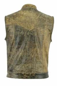 Gilet coupe-vent réglable en cuir pour homme, certifié CE, imperméable et personnalisé, taille plus, gilet Cafe Racers Racing - Product Image 6