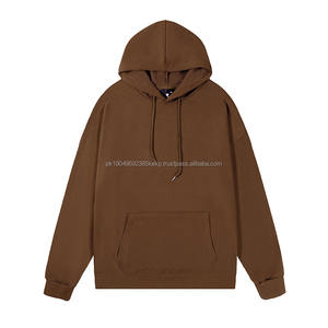 Pull à épaules tombantes, taille américaine, coton 100%, tissu sergé 260G, sweat-shirts à capuche vierges, pull à capuche grande taille pour hommes - Product Image 2