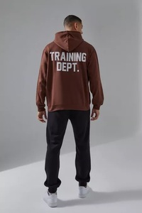 Sweat-shirt à capuche en coton lourd surdimensionné personnalisé pour hommes, basique et marron de qualité supérieure, offre en gros, tendance 2024 - Product Image 2