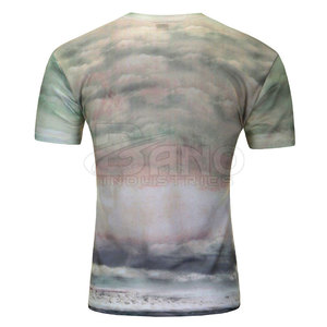 Camiseta de hombre por encargo de alta calidad tamaño adulto tejido sublimación algodón/fibra de bambú diseño personalizado - Product Image 2