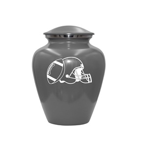 Urne funéraire de joueur de football urne funéraire adulte humaine personnalisée pour les amateurs de baseball urne personnalisée avec sac taille personnalisée gris - Product Image 5