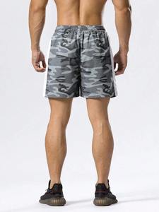 กางเกงขาสั้นวิ่งออกกำลังกายผู้ชาย ผ้าฝ้ายแห้งเร็ว รับสกรีนโลโก้ ระบายอากาศดี เหมาะสำหรับฟิตเนสและยิม กางเกงลำลองเรียบง่ายสำหรับเล่นกีฬาฤดูร้อน - Product Image 3