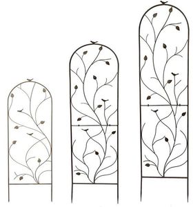 Treillis de jardin en métal avec des motifs élégants, idéal pour les roses grimpantes, les vignes, la décoration de jardin extérieur, structure de soutien - Product Image 4