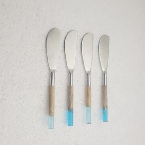 Ustensiles de service de salade en résine époxy de luxe faits à la main, avec manche en résine, compatibles lave-vaisselle, comprenant cuillère et fourchette, pour fêtes, hôtels et restaurants - Product Image 3