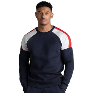 <b>Men's</b> High Quality Polyester/Cotton O-Neck <b>Sweatshirt</b> Custom Printed Logo Plus Size 400 GSM Heavyweight Summer Plain Dyed Fleece - Product Image 2