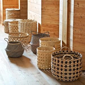 ตะกร้าผักตบชวาทรงกลมมีฝาปิด ตะกร้าเก็บของทำมือ ขายส่ง เป็นมิตรกับสิ่งแวดล้อม ผลิตในเวียดนาม - Product Image 4