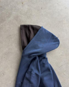 2025 hommes personnalisé 100% coton polaire sweats à capuche tricotés coupe régulière manches longues pull à capuche Double capuche hommes sweats à capuche - Product Image 4