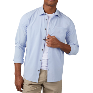 Camisa de manga larga informal duradera para hombre con patrones clásicos y ajuste relajado, perfecta para capas y aventuras al aire libre con - Product Image 5