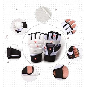 El último diseño Buen precio y buen material Servicios OEM WTF Taekwondo Guantes de mano Venta al por mayor Protección de manos - Product Image 2