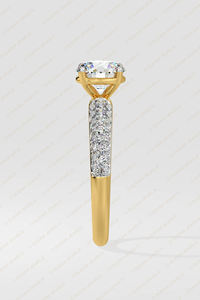 Bague solitaire en moissanite or jaune certifiée SGL IGI, bijoux ethniques faits à la main pour fiançailles, mariage, fête, toutes occasions, cadeau - Product Image 3