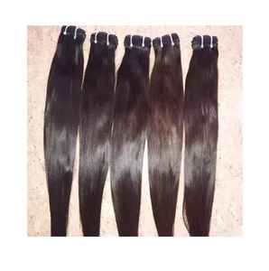 Cabello humano indio 100% cutículas en bruto alineadas cabello de templo sin procesar de una trama doble virgen donante - Product Image 3