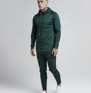Dernier survêtement personnalisé Survêtement à capuche à tirer vert avec pantalon respirant Street Fashion Casual Jogging Tow Piece Set - Product Image 3